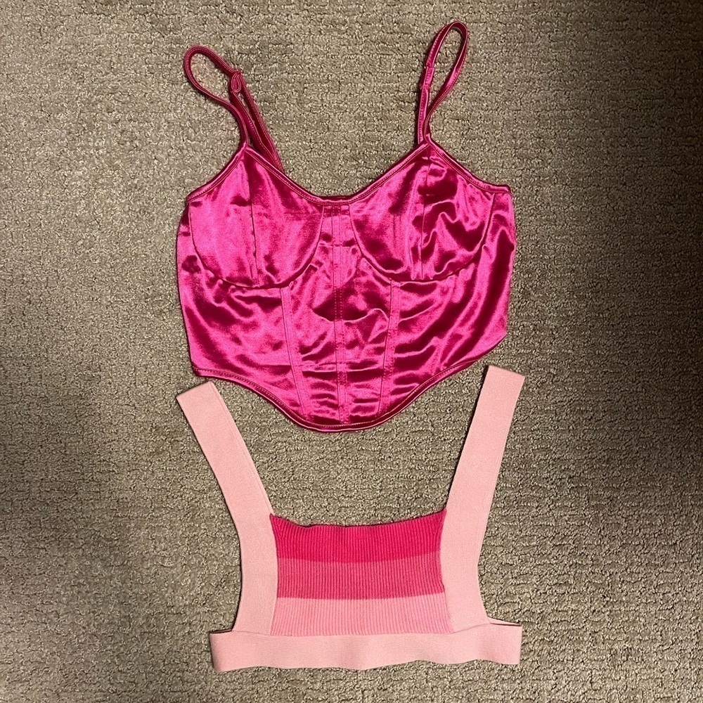Bundle of neon pink SheIN party tops, size S